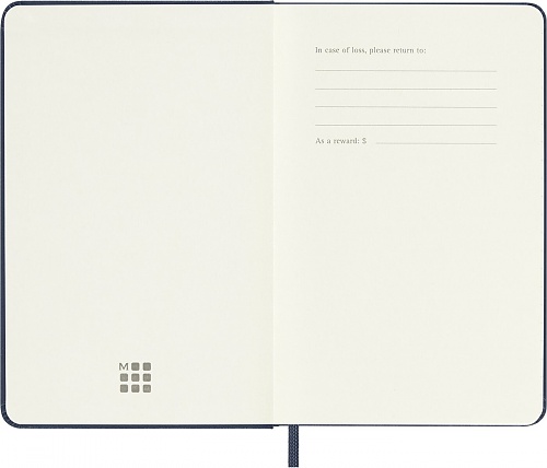 Kalendarz Moleskine 2027 12M rozmiar P (kieszonkowy 9x14 cm) Tygodniowy Niebieski/Szafirowy Twarda oprawa (Moleskine Weekly Notebook Diary/Planner 2027 Pocket Sapphire Blue Hard Cover) - 8056999279561