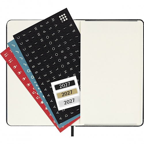 Kalendarz Moleskine 2027 12M rozmiar P (kieszonkowy 9x14 cm) Tygodniowy Czarny Twarda oprawa (Moleskine Weekly Notebook Diary/Planner 2027 Pocket Black Hard Cover) - 8056999279578