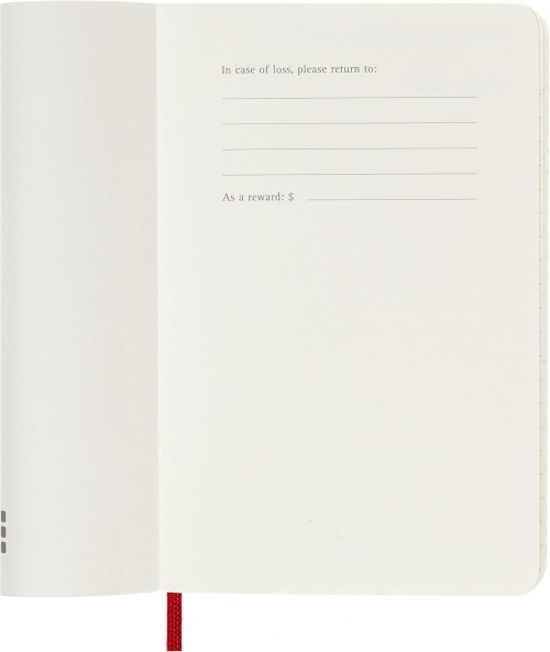 Kalendarz Moleskine 2027 12M rozmiar P (kieszonkowy 9x14 cm) Tygodniowy Czerwony/Szkarłatny Miękka oprawa (Moleskine Weekly Notebook Diary/Planner 2027 Pocket Scarlet Red  Soft Cover) - 8056999279622