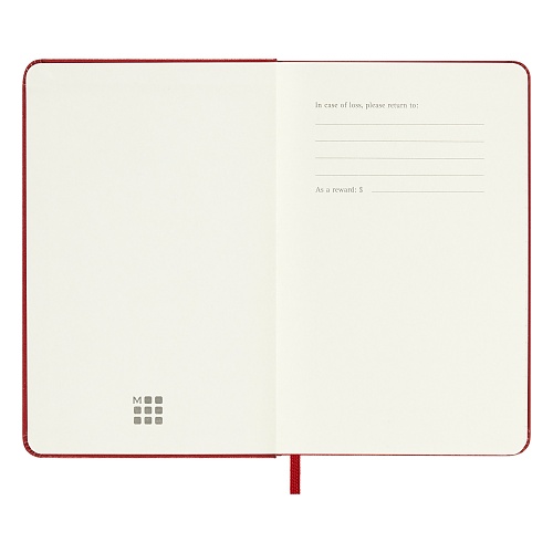 Kalendarz Moleskine 2027 12M rozmiar P (kieszonkowy 9x14 cm) Tygodniowy Czerwony/Szkarłatny Twarda oprawa (Moleskine Weekly Notebook Diary/Planner 2027 Pocket Scarlet Red Hard Cover) - 8056999279585