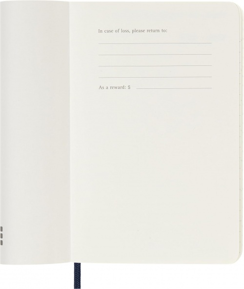 Kalendarz Moleskine 2027 12M rozmiar P (kieszonkowy 9x14 cm) Tygodniowy Niebieski/Szafirowy Miękka oprawa (Moleskine Weekly Notebook Diary/Planner 2027 Pocket Sapphire Blue Soft Cover) - 8056999279592
