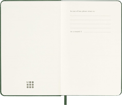 Kalendarz Moleskine 2027 12M rozmiar P (kieszonkowy 9x14 cm) Tygodniowy Zielony Mirt Twarda oprawa (Moleskine Weekly Notebook Diary/Planner 2027 Pocket Myrtle Green Hard Cover) - 8056999279967