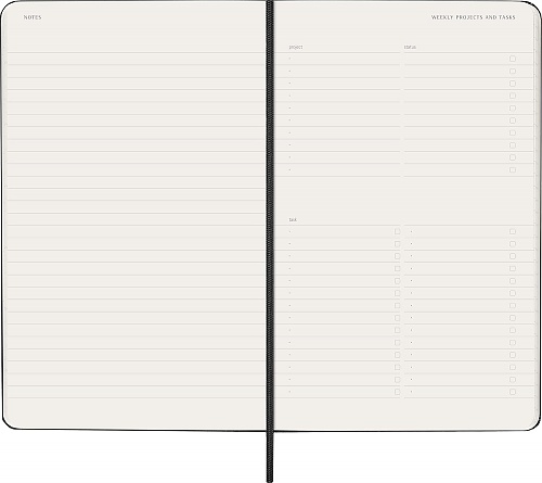 Kalendarz Moleskine 2027 12M PRO rozmiar L (duży 13x21 cm) Wertykalny Tygodniowy Czarny Twarda oprawa (Moleskine Weekly Vertical 2027 PRO Planner Large Black Hard Cover) - 8056999279479