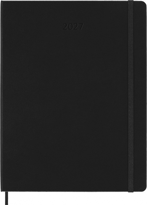 Kalendarz Moleskine 2027 12M PRO rozmiar XL (bardzo duży 19x25 cm) Wertykalny Tygodniowy Czarny Twarda oprawa (Moleskine Weekly Vertical 2027 PRO Planner Extra Large Black Hard Cover) - 8056999279486