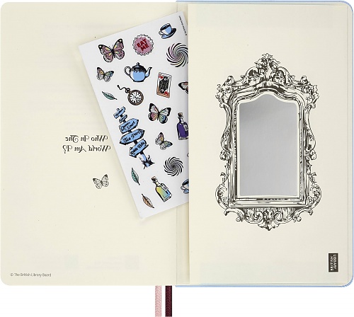 Kalendarz Moleskine 2027 12M Alicja w Krainie Czarów rozmiar L (duży 13x21 cm) Dzienny Lodowy Niebieski Twarda oprawa (Moleskine Limited Edition Alice in Wonderland Daily Notebook/Planner 2027 Ice Blue Large Hard Cover) - 8056999274801