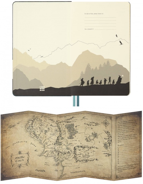 Kalendarz Moleskine 2027 12M Władca Pierścieni Gandalf i Wrota Morii rozmiar L (duży 13x21 cm) Tygodniowy Twarda oprawa (Moleskine Limited Edition Lord of the Rings Gandalf and Gate of Moria Weekly Notebook/Planner 2027 Large Hard Cover) - 8056999279134