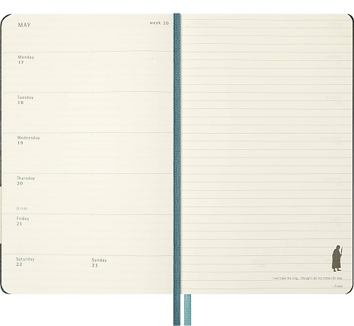 Kalendarz Moleskine 2027 12M Władca Pierścieni Gandalf i Wrota Morii rozmiar L (duży 13x21 cm) Tygodniowy Twarda oprawa (Moleskine Limited Edition Lord of the Rings Gandalf and Gate of Moria Weekly Notebook/Planner 2027 Large Hard Cover) - 8056999279134