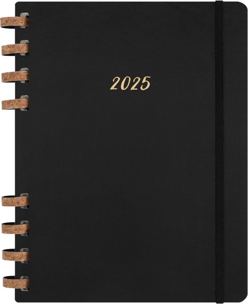 Kalendarz Moleskine 2025 12M rozmiar XL (bardzo duży 19x25 cm) na Spirali Tygodniowy i Miesięczny Czarny Twarda oprawa (Moleskine Weekly and Monthly Planner 2025 Extra Large Remake Midnight Hard Cover) - 8056999271503