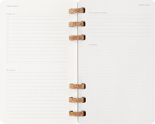 Kalendarz Moleskine 2026 12M rozmiar L (duży 13x21 cm) na Spirali Tygodniowy i Miesięczny Czarny Miękka oprawa (Moleskine Weekly and Monthly Planner 2026 Large Remake Midnight Soft Cover) - 8056999276478