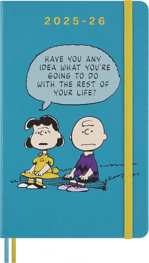Kalendarz Moleskine 2025-2026 18-miesięczny Peanuts Charlie&Lucy duży L (13x21 cm) Tygodniowy Niebieski Twarda oprawa (Moleskine Limited Edition Le Peanuts Cahrlie&Lucy 18 Month 2025-2026 Weekly Planner Large Hard Cover) - 8056999277130