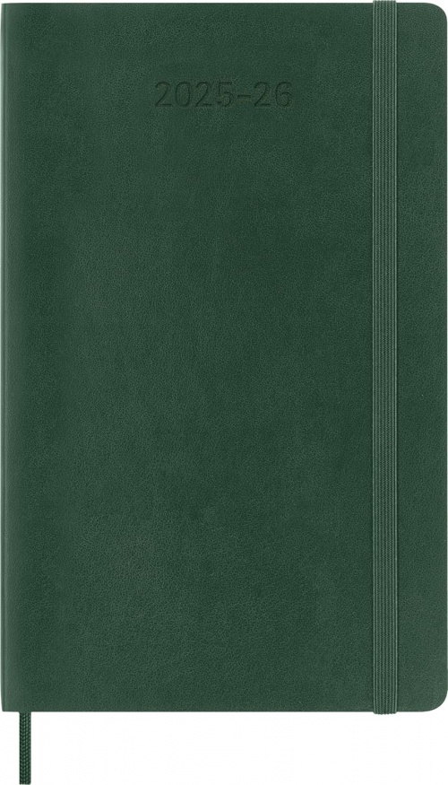 Kalendarz Moleskine 2025-2026 18-miesięczny rozmiar L (duży 13x21 cm) Tygodniowy Zielony Mirt Miękka oprawa (Moleskine Classic 18 Month 2025/26 Weekly Planner Soft Cover Large Myrtle Green) - 8056999275600