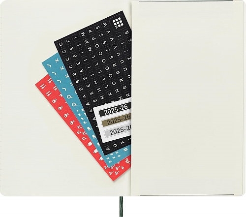 Kalendarz Moleskine 2025-2026 18-miesięczny rozmiar L (duży 13x21 cm) Tygodniowy Zielony Mirt Miękka oprawa (Moleskine Classic 18 Month 2025/26 Weekly Planner Soft Cover Large Myrtle Green) - 8056999275600