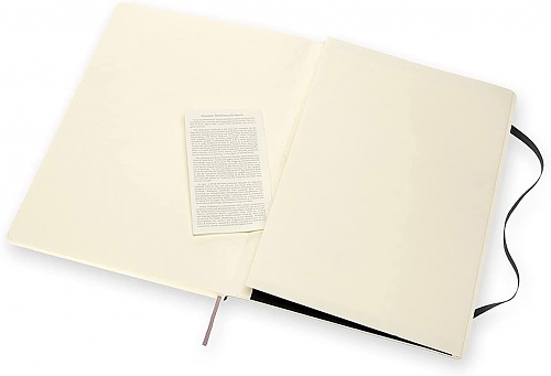 Notatnik Moleskine A4 (21x29,7 cm) Czysty Czarny Miękka oprawa (Moleskine Plain Notebook A4 Soft Black Cover) - 8053853602862