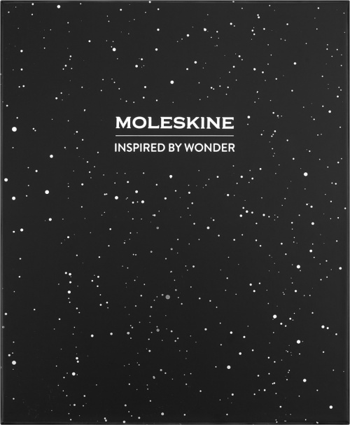 Zestaw Moleskine NASA do Rysowania 4 Ołówki Blackwing Notatnik L duży (13x21 cm) w Linię z Księżycem i 2 Przypinki w Pudełku (Moleskine NASA Drawing Gift Box Ruled notebook 4 Blackwing pencils 2 pins BOX) - 8056999276072