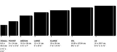 Notatnik Moleskine XXL bardzo duży (21,6x27,9 cm) Czysty Czarny Twarda oprawa (Moleskine Plain Notebook XXL Hard Black) - 8053853602749