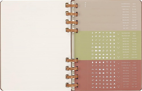 Kalendarz Moleskine 2023-2024 Akademicki (od lipca do czerwca) rozmiar XL (19x25 cm) na Spirali Tygodniowy i Miesięczny Migdałowy Twarda oprawa (Moleskine Academic Spiral Weekly and Monthly Planner 2023-2024 Extra Large Crush Almond)
