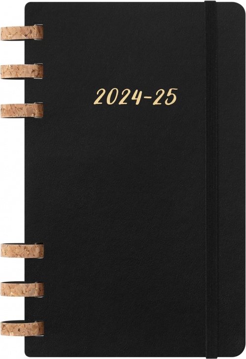 Kalendarz Moleskine 2024-2025 Akademicki (od lipca do czerwca) rozmiar L (13x21 cm) na Spirali Tygodniowy i Miesięczny Czarny Twarda oprawa (Moleskine Academic Spiral Weekly and Monthly Planner 2024-2025 Extra Large Black) - 8056999271701