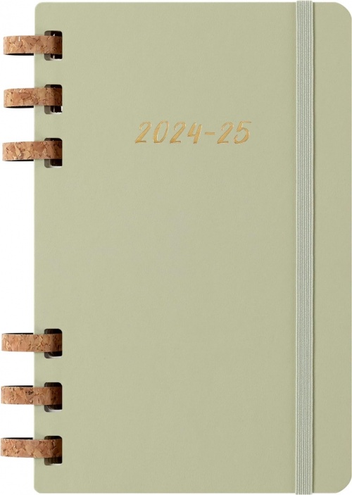 Kalendarz Moleskine 2024-2025 Akademicki (od lipca do czerwca) rozmiar L (13x21 cm) na Spirali Tygodniowy i Miesięczny Zielony Kiwi Twarda oprawa (Moleskine Academic Spiral Weekly and Monthly Planner 2024-2025 Large Crush Kiwi) - 8056999271480