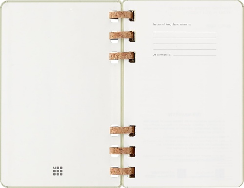 Kalendarz Moleskine 2025-2026 Akademicki (od lipca do czerwca) rozmiar L (13x21 cm) na Spirali Tygodniowy i Miesięczny Zielony Kiwi Twarda oprawa (Moleskine Academic Spiral Weekly and Monthly Planner 2025-2026 Large Crush Kiwi) - 8056999276508