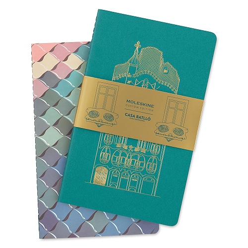 Zestaw 2 Zeszytów Moleskine Cahier Casa Batlló L (13x21 cm) w Linie (Moleskine Cahiers Set of 2 Ruled Journals CASA BATLLO Ruled) - 8056999272753