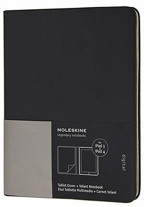 Etui na tablet iPad3 / iPad4 czarne + zeszyt Moleskine Volant (Moleskine Tablet Cover + Volant Notebook) - 9788867321025