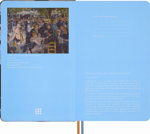 Notatnik Moleskine Impresjoniści Muzem D\'Orsay L duży (13x21 cm) w Linię Twarda oprawa w Prezentowym Pudełku (Moleskine Impressions of Impressionism Musee D\'Orsay Limited Edition Notebook Ruled Large Hard Cover BOX) - 8056999275754