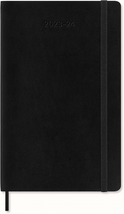 Kalendarz Moleskine 2023-2024 18-miesięczny rozmiar L (duży 13x21 cm) Tygodniowy Czarny Miękka oprawa (Moleskine Weekly Notebook Diary/Planner 2023/24 Large Soft Black Cover) - 8056598856941
