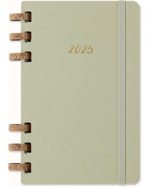 Kalendarz Moleskine 2025 12M rozmiar L (duży 13x21 cm) na Spirali Tygodniowy i Miesięczny Zielony Kiwi Twarda oprawa (Moleskine Weekly and Monthly Planner 2025 Large Crush Kiwi) - 8056999271510