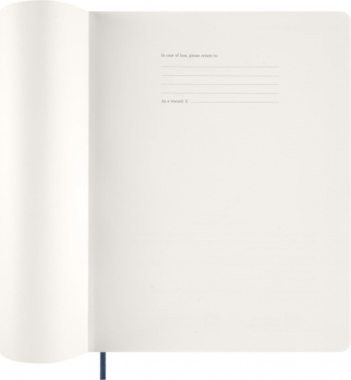 Kalendarz Moleskine 2026 12M rozmiar XXL (bardzo duży 23,5x28,14cm) Wertykalny Tygodniowy Niebieski/Szafirowy Miękka oprawa (Moleskine Weekly Vertical Diary/Planner 2026 XXL Sapphire Blue Soft Cover) - 8056999276522