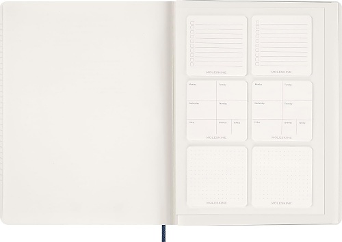 Kalendarz Moleskine 2026 12M rozmiar XXL (bardzo duży 23,5x28,14cm) Wertykalny Tygodniowy Niebieski/Szafirowy Miękka oprawa (Moleskine Weekly Vertical Diary/Planner 2026 XXL Sapphire Blue Soft Cover) - 8056999276522