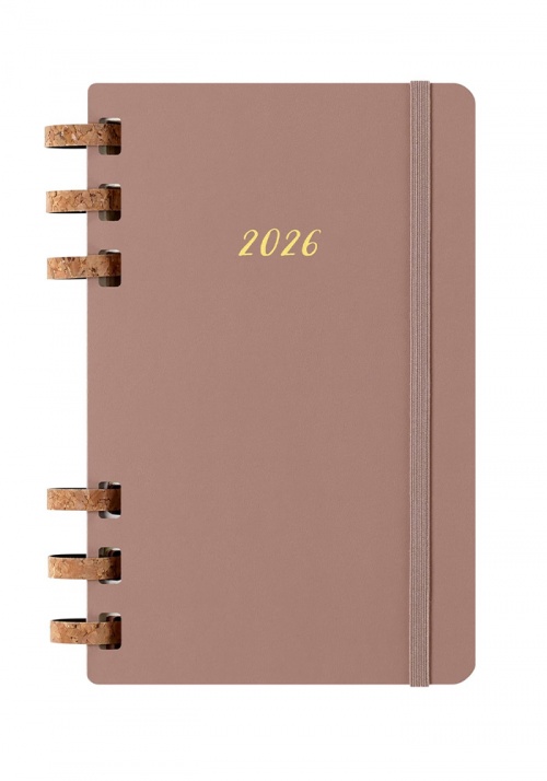 Kalendarz Moleskine 2026 12M rozmiar L (duży 13x21 cm) na Spirali Tygodniowy i Miesięczny Beżowy Migdałowy Twarda oprawa (Moleskine Weekly and Monthly Planner 2026 Large Crush Almond) - 8056999276485