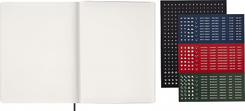 Kalendarz Moleskine 2027 12M rozmiar XXL (bardzo duży 23,5x28,14cm) Wertykalny Tygodniowy Czarny Miękka oprawa (Moleskine Weekly Vertical Diary/Planner 2027 XXL Black Soft Cover) - 8056999278830