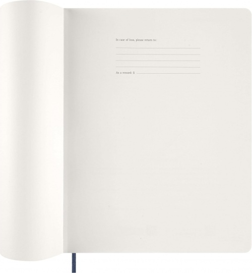 Kalendarz Moleskine 2027 12M rozmiar XXL (bardzo duży 23,5x28,14cm) Wertykalny Tygodniowy Niebieski/Szafirowy Miękka oprawa (Moleskine Weekly Vertical Diary/Planner 2027 XXL Sapphire Blue Soft Cover) - 8056999278847