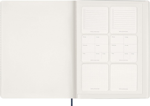 Kalendarz Moleskine 2027 12M rozmiar XXL (bardzo duży 23,5x28,14cm) Wertykalny Tygodniowy Niebieski/Szafirowy Miękka oprawa (Moleskine Weekly Vertical Diary/Planner 2027 XXL Sapphire Blue Soft Cover) - 8056999278847