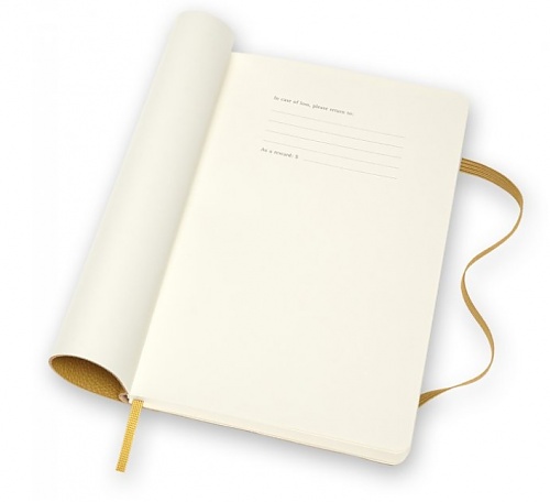 Skórzany Notatnik Moleskine Edycja limitowana L duży (13x21cm) w Linie Żółty Twarda oprawa (Moleskine Leather Ruled Notebook Large Yellow Hard Cover) - 8053853605955