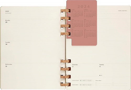 Kalendarz Moleskine 2024 12M rozmiar XL (bardzo duży 19x25 cm) na Spirali Tygodniowy i Miesięczny Kiwi Twarda oprawa (Moleskine Weekly and Monthly Planner 2023 Extra Large Crush Kiwi Hard Cover) - 8056598856347