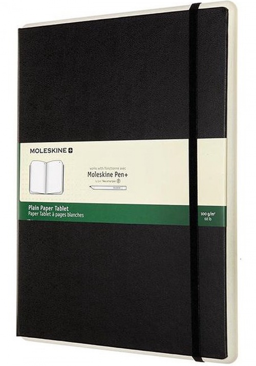 Notatnik Inteligentny Moleskine Paper Tablet XL extra duży (19x25 cm) Czysty/Gładki Czarny Twarda Oprawa (Moleskine Smart Writing Paper Tablet XL Plain Black Hard Cover) - 8053853603883