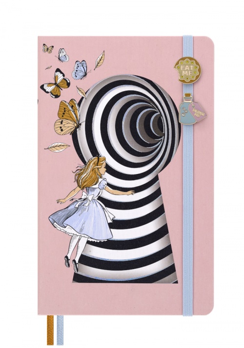 Moleskine 2 Przypinki Alicja w Krainie Czarów Ciasteczko Zjedz Mnie i butelkę Wypij Mnie (Moleskine Set of 2 Alice in Wonderland Pins Eat Me & Drink Me) - 8056711513096