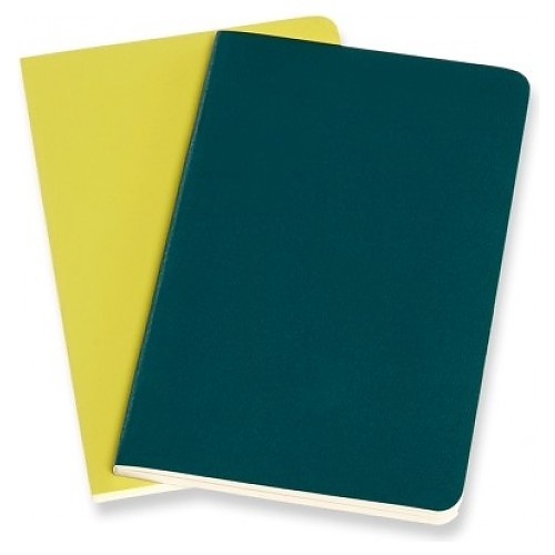 Zestaw 2 zeszytów Moleskine Volant P kieszonkowy (9x14 cm) w Linie Zielony Sosnowy / Żółty Cytrynowy Miękka oprawa (Moleskine Volant Set of 2 Pocket Ruled Journals Pine Green / Lemon Yellow Soft Cover) - 8058647620633