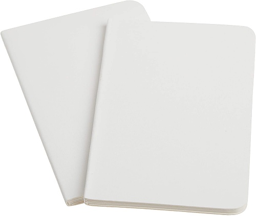 Zestaw 2 zeszytów Moleskine Volant XS bardzo małe (6.5x10.5 cm) Czyste Białe Miękka oprawa (Moleskine Volant Set of 2 Plain Journals XS White Soft Cover) - 9788867320462