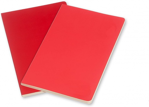 Zestaw 2 zeszytów Moleskine Volant XS bardzo małe (6.5x10.5 cm) w Linie Czerwony Pelargonii i Czerwony Szkarłatny Miękka oprawa (Moleskine Volant Set of 2 Ruled Journals XS Geranium Red Scarlet Red Soft Cover) - 8051272890310