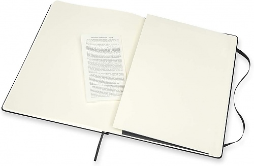 Notatnik Moleskine XL ekstra duży (19x25 cm) W Linie-Czysty Czarny Twarda oprawa (Moleskine Ruled-Plain Notebook Extra Large Black Hard Cover) - 8056420853001