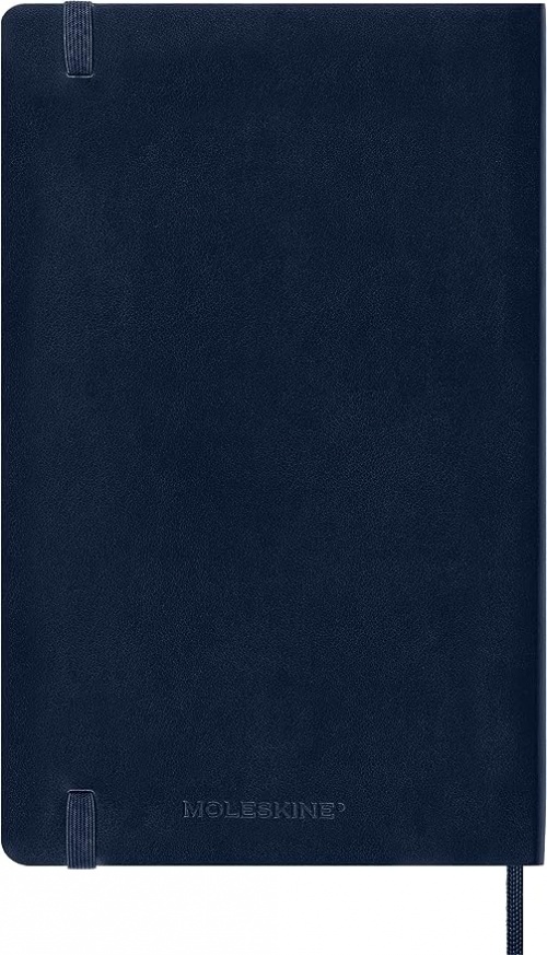 Kalendarz Moleskine 2024 12M rozmiar L (duży 13x21 cm) Dzienny Niebieski/Szafirowy Miękka oprawa (Moleskine Daily Notebook Diary/Planner 2024 Large Sapphire Blue Soft Cover) - 8056598856507