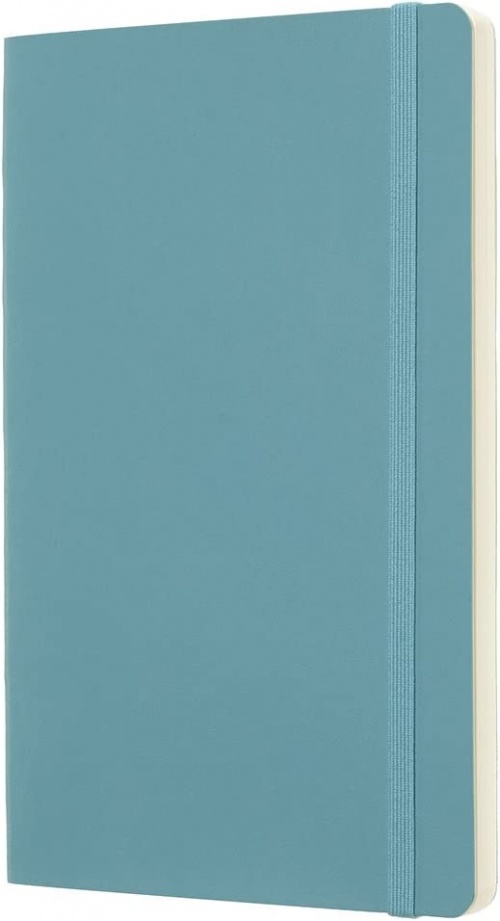 Notatnik Moleskine L duży (13x21cm) Czysty Błękitny Miękka oprawa (Moleskine Plain Notebook Large Soft Reef Blue) - 8058341715529