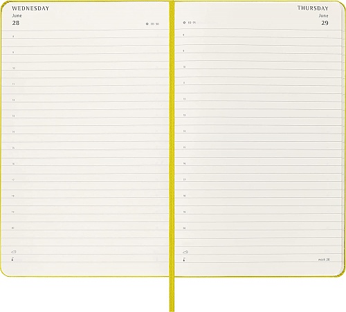 Kalendarz Moleskine 2023 12M rozmiar L (duży 13x21 cm) Dzienny Oliwkowy Twarda oprawa (Moleskine Daily Notebook Diary/Planner 2023 Large Hay Yellow Hard Cover) - 8056598852806