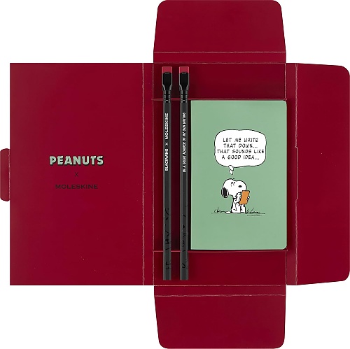 Moleskine Fistaszki Zestaw Kolekcjonerski z Saszetką Notesem Zeszytem i Ołówkami (Moleskine Peanuts Collector\'s Box Notebook Cahier Sticky Notes Pouch & Pencils) - 8056999277185