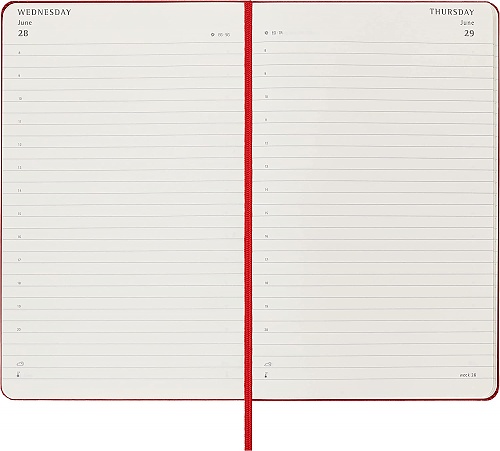 Kalendarz Moleskine 2023 12M rozmiar L (duży 13x21 cm) Dzienny Czerwony/Szkarłatny Twarda oprawa (Moleskine Daily Notebook Diary/Planner 2023 Large Scarled Red Hard Cover) - 8056420859645