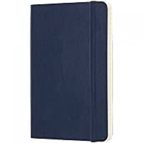 Notatnik Moleskine P kieszonkowy (9x14 cm) w Kratkę Granatowy Szafirowy Miękka oprawa (Moleskine Sapphire Blue Notebook Pocket Squared Soft) - 8058341715581