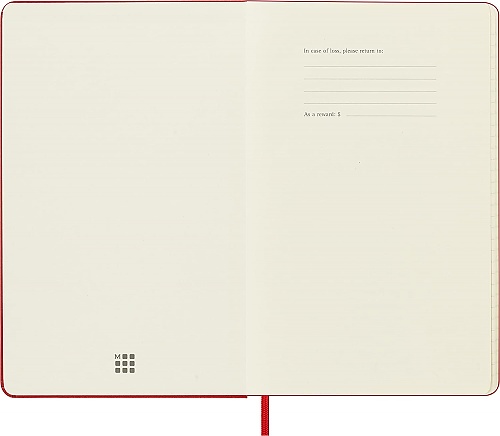 Kalendarz Moleskine 2023 12M rozmiar L (duży 13x21 cm) Tygodniowy Czerwony/ Szkarłatny Twarda oprawa (Moleskine Weekly Notebook Diary/Planner 2023 Large Scarlet Red Hard Cover) - 8056420859799