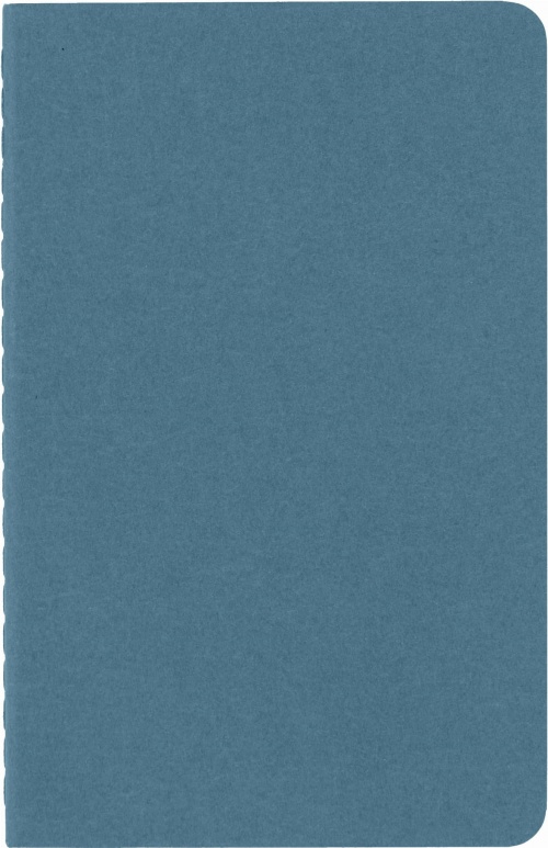 Zestaw 3 zeszytów Moleskine Cahier P kieszonkowe (9x14 cm) Czyste Niebieskie Miękka oprawa (Moleskine Cahiers Set of 3 Plain Journals Brisk Blue Soft Cover) - 8058647629612
